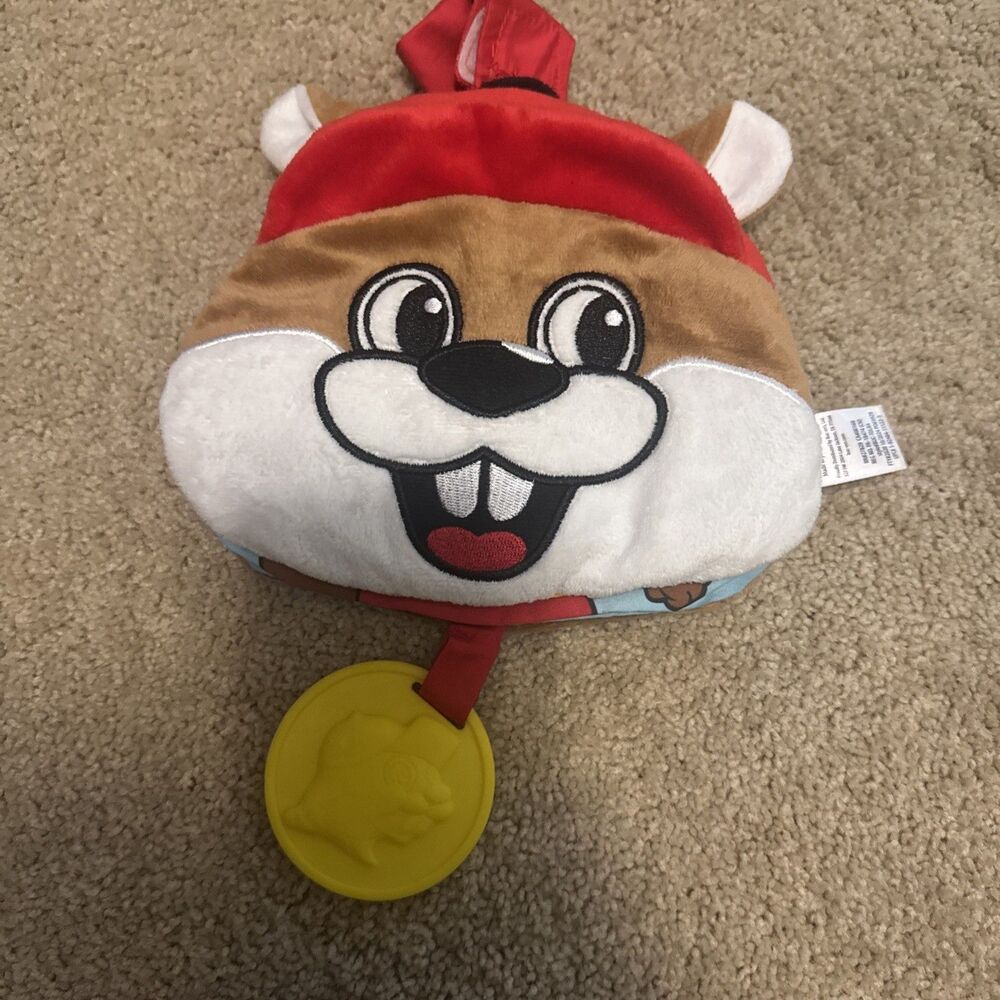 Buc-ee's On-The-Go Infant Activity Book Strap Crinkle Pages Plush Cover